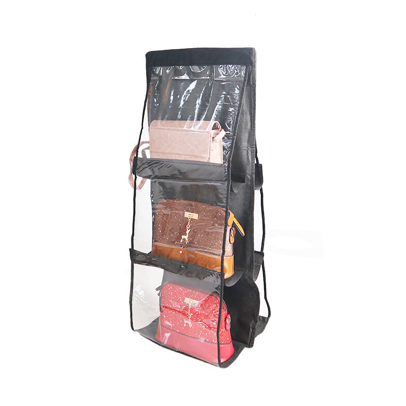 Pendurado bolsa organizador para armário de guarda-roupa transparente saco de armazenamento porta parede clara sundry sapato saco com gancho bolsa