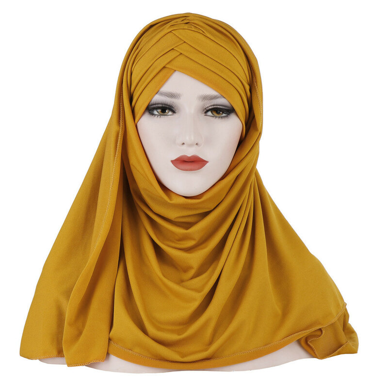 Szyfonowy hidżab kobiety zwykły bańka szal szyfonowy hidżab Wrap Printe szale w jednolitym kolorze pałąk muzułmańskie hidżaby szaliki szalik