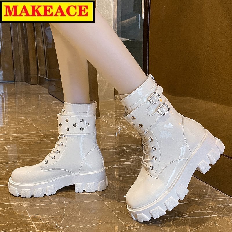 Women's Boots 2021 Fashion and Leisure Light Leather Marten After The Zipper Closed Joker Women's Shoes Europe and America Boots