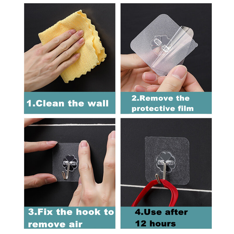 Gancio trasparente strumento di stoccaggio appendiabiti chiave universale autoadesivo per accessori da cucina organizzatore per bagno mensola sospesa