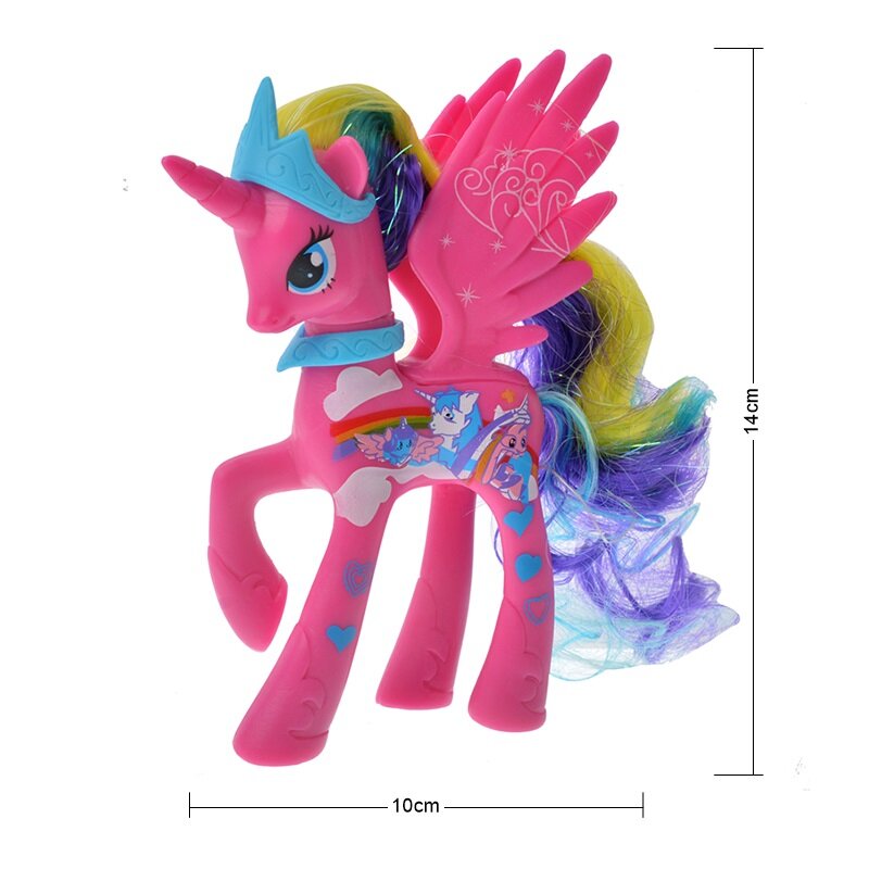 16 estilo juguetes My Little Pony rareza Apple Jack princesa Rainbow Dash Celestia colección de figuras de acción modelo juguetes de la muñeca para los niños