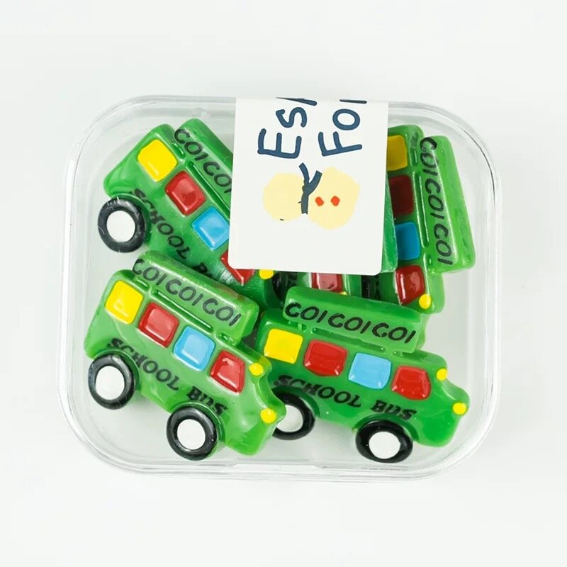 5 sztuk z pudełkiem Cartoon car szpilki Thumb Thumbtack Board Pins rysunek fototapeta szpilki biuro szkolne