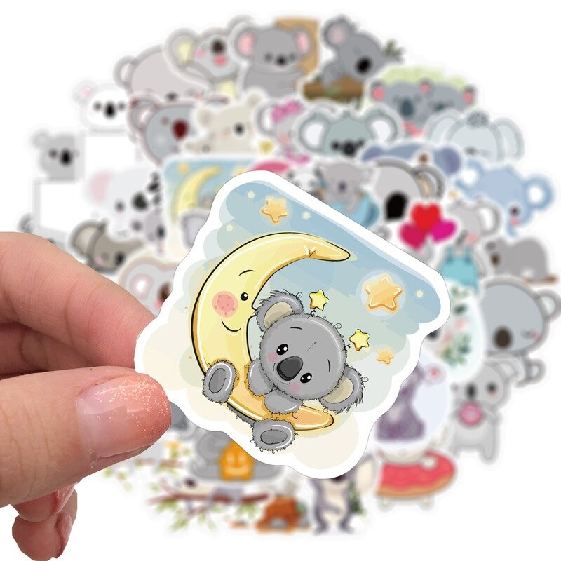 50Pcs Dier Sticker Leuke Koala Stickers Cartoon Serie Kinderspeelgoed Waterdicht Diy Skateboard Gitaar Fiets Koffer Decals