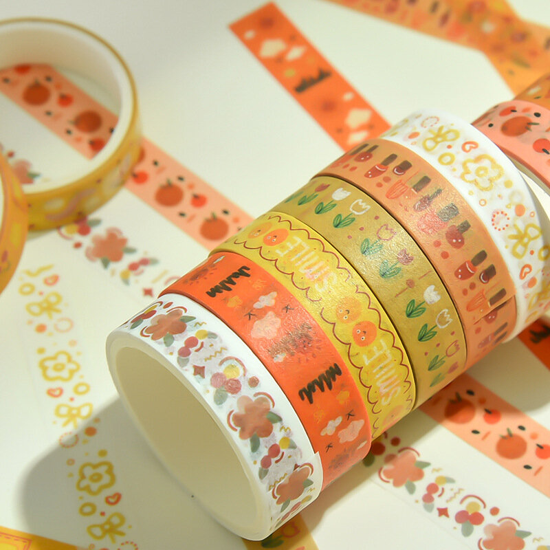 5 rotoli/borsa Set di nastri adesivi creativi modello base Washi Tape diario Scrapbooking fai-da-te
