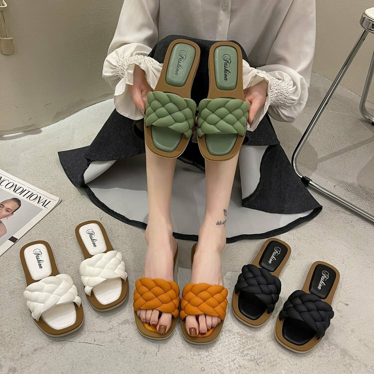 2021 Fashion Female Slippers Women Flat  Slides Sandal Ladies House Outdoor Beach Lady Shoes Woman Home Slippers Flip Flops