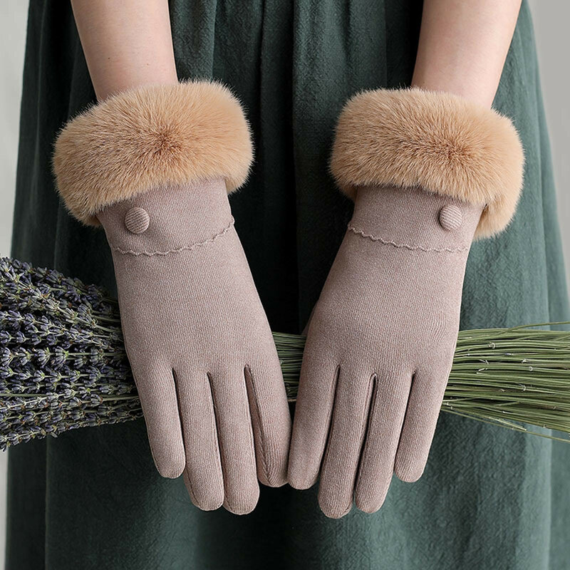ถุงมือผู้หญิงTouch Screen Warmฤดูใบไม้ร่วงฤดูหนาวถุงมือข้อมือขับรถสกีกีฬากลางแจ้งถุงมือLuvas Guantes