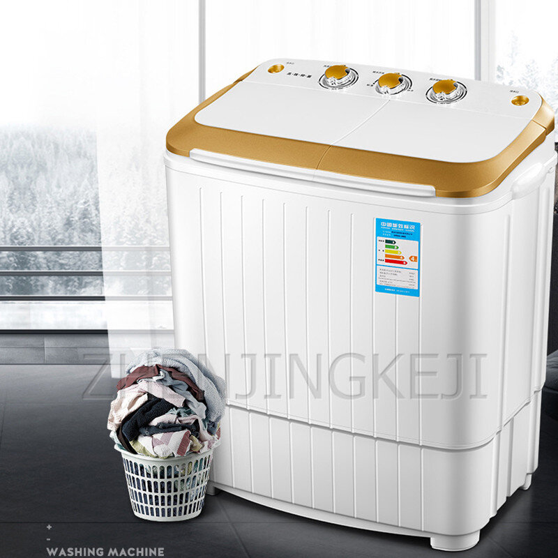 5kg pequeno mini máquina de lavar roupa casa duplo barril semiautomático portátil com desidratação rotação máquina lavar a seco eletrodomésticos