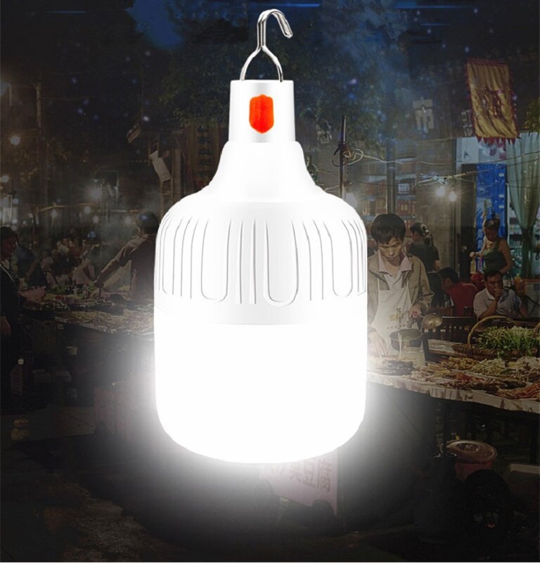 Lanterne LED Portable Rechargeable avec USB, éclairage d'extérieur, veilleuse d'urgence, idéale pour le Camping, Mobile, offre spéciale
