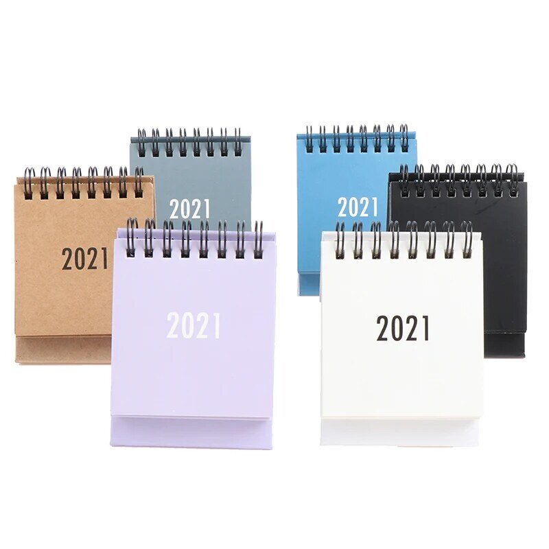 Mini Calendario de escritorio portátil DIY, planificador de horario diario, de este mes a 2021, 2021,12
