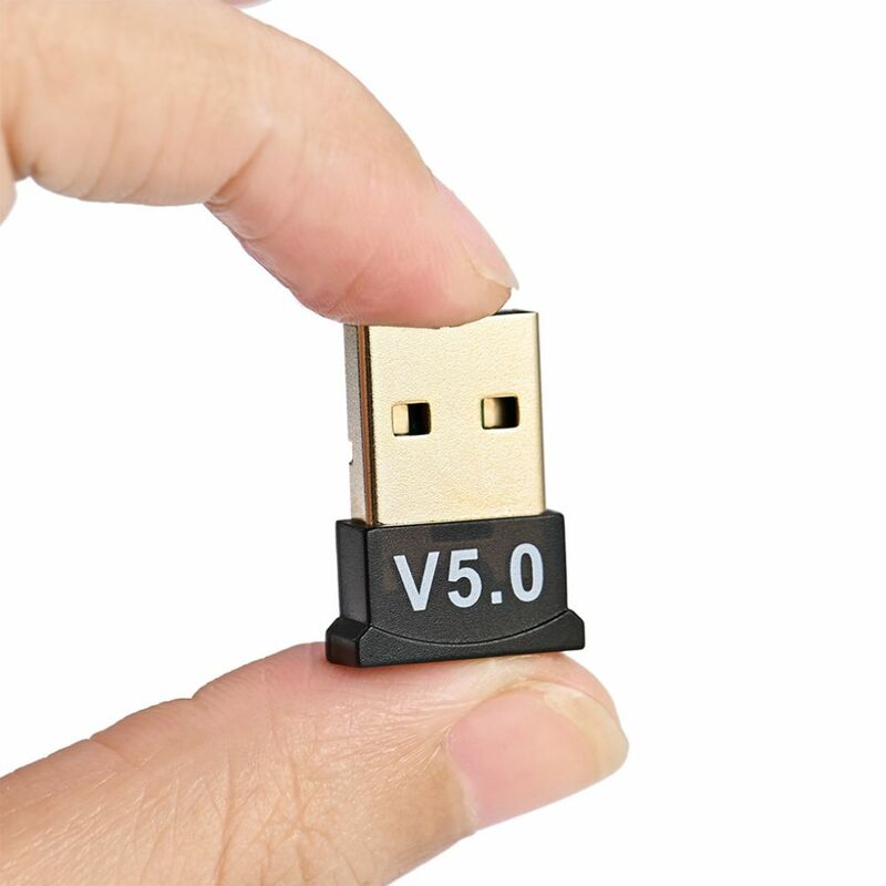 เครื่องส่งสัญญาณ Bluetooth-ใช้งานร่วมกับ V5.0 USB เครื่องรับสัญญาณไร้สายแบบพกพาอะแดปเตอร์สำหรับแล็ป...