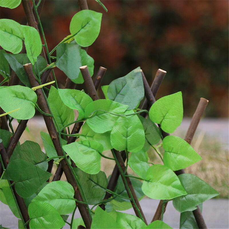 VIP Garden Fence Decoration Privacy Wood Artificial Green Leaf Retractable Extension Fencing For Courtyard Home Decor Dropshipp