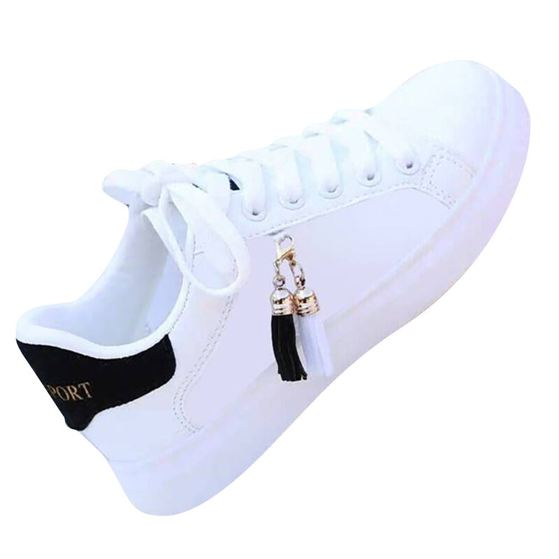 2021 nova primavera outono tenis feminino moda sapatos brancos mulher couro do plutônio cor sólida sapatos femininos casuais calçados femininos footwears