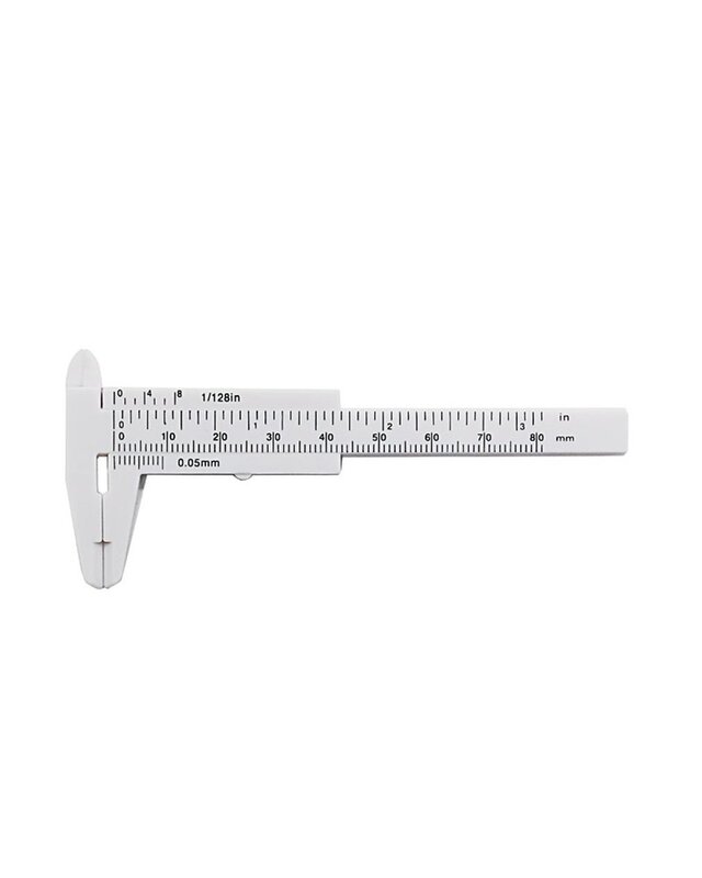 Mini plástico vernier caliper calibre micrômetro 80mm mini régua ferramentas de medição precisa padrão vernier caliper