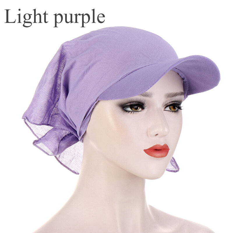 Moda Tie-dye sciarpa tinta unita cappello Bandana antivento all'aperto stampa cotone foulard con cappuccio Bowknot cappuccio a coda lunga