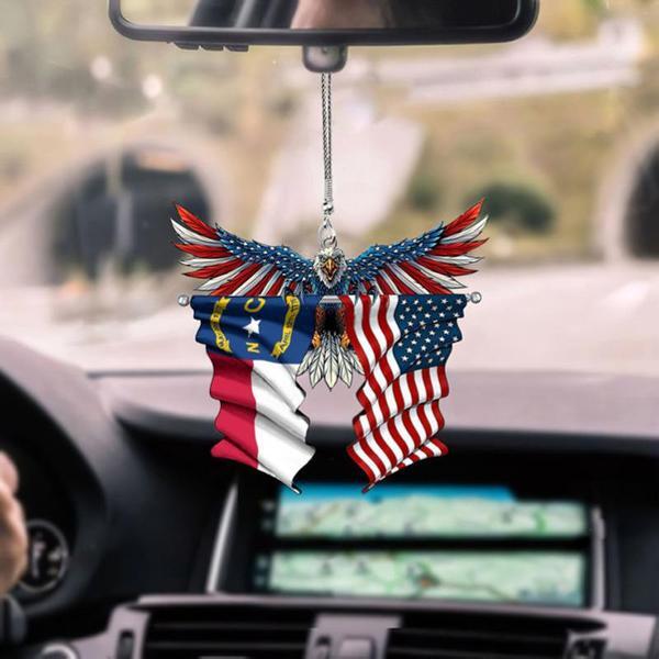 Águia bandeira pendurado ornamento para carro águia ornamentos encantos decoração automóvel carros acessórios da família amigo presentes