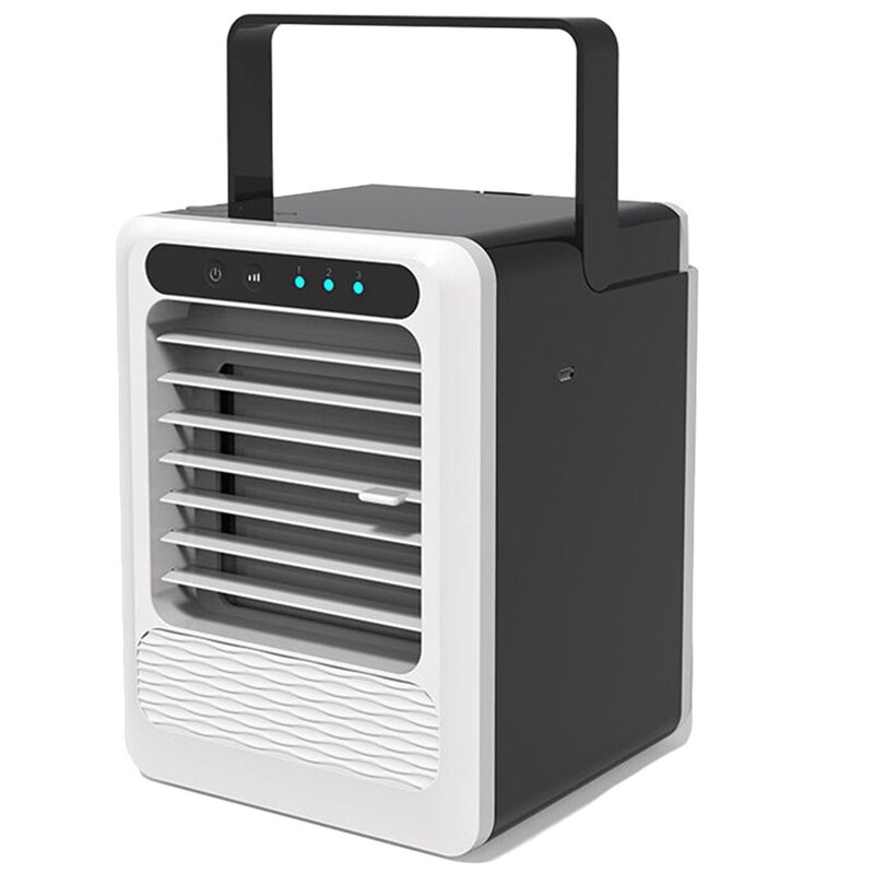 Ventilador de aire acondicionado portátil, Enfriador de aire de espacio Personal 3 en 1, humidificador, purificador, ventilador de refrigeración de escritorio, ventilador de mesa Personal