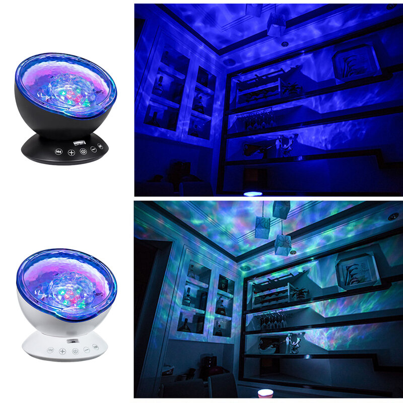 Usb Led Star Night Light Music Starry Water Wave Led Projector Licht Bluetooth Projector Sound-Activated Projector Licht Decor