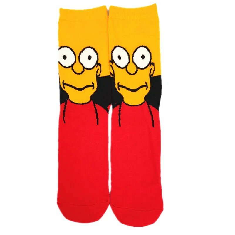Calcetines de algodón con dibujos animados para hombre y mujer, medias cómodas, novedosas, para monopatín, para Otoño e Invierno