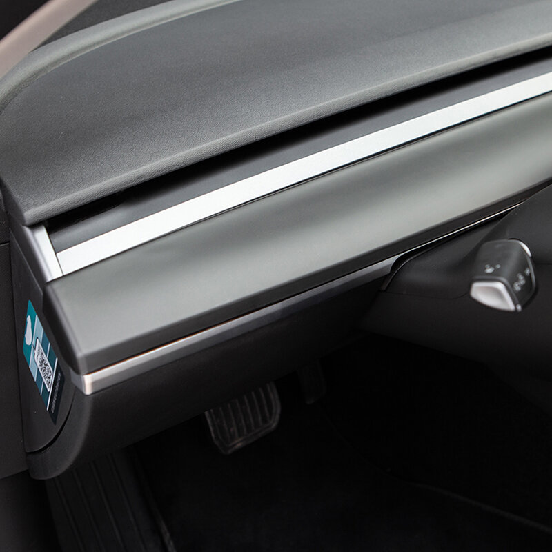 Autocollants décoratifs en fibre de carbone ABS, pour Console centrale Tesla Model 3, 2021