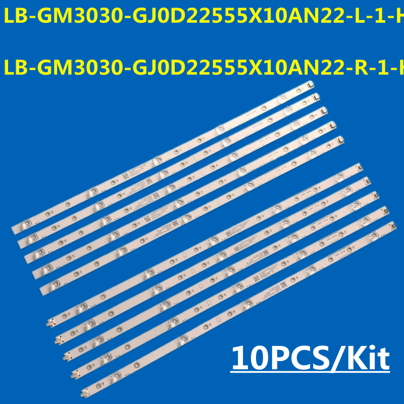 5 комплектов = 50 светодиодный т. светодиодных панелей для фотооборудования T 55PUS7304 55PUS6704 55PUS7394 55PUS7504 LB-GM3030-GJ0D22555X10AN22-R-1-H 55PUS6754
