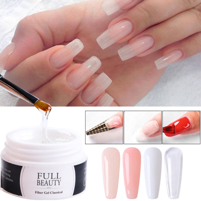 Nail 15ml Quick Buildingnail Art Gel for Nail Extension Acrylic White Clear UV Builder Gel Manicure Nail Art Prolong Forms Tips