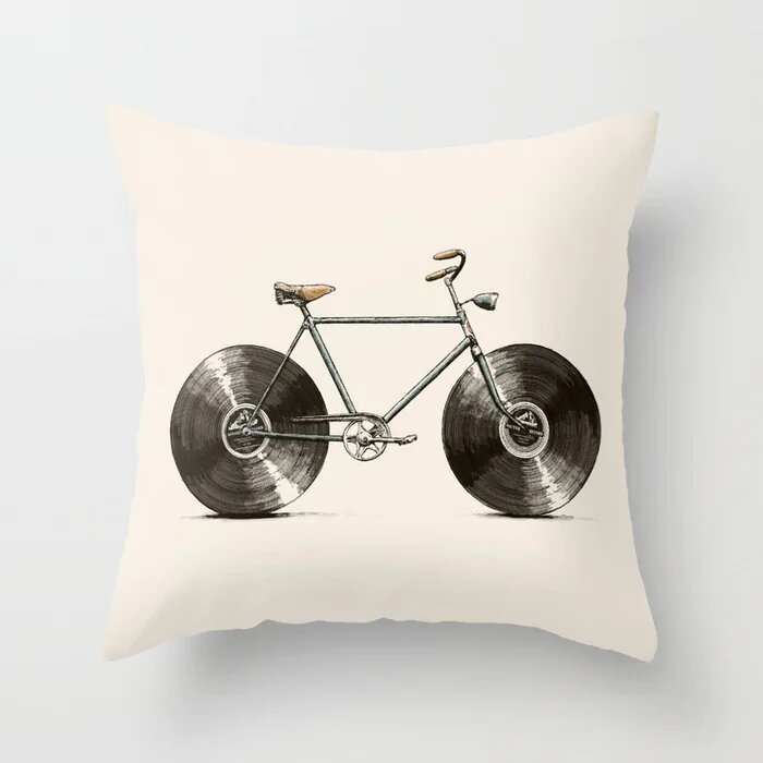 Moda vintage jogar travesseiro caso retro cd bicicleta câmera do carro capas de almofada para casa sofá cadeira fronhas decorativas