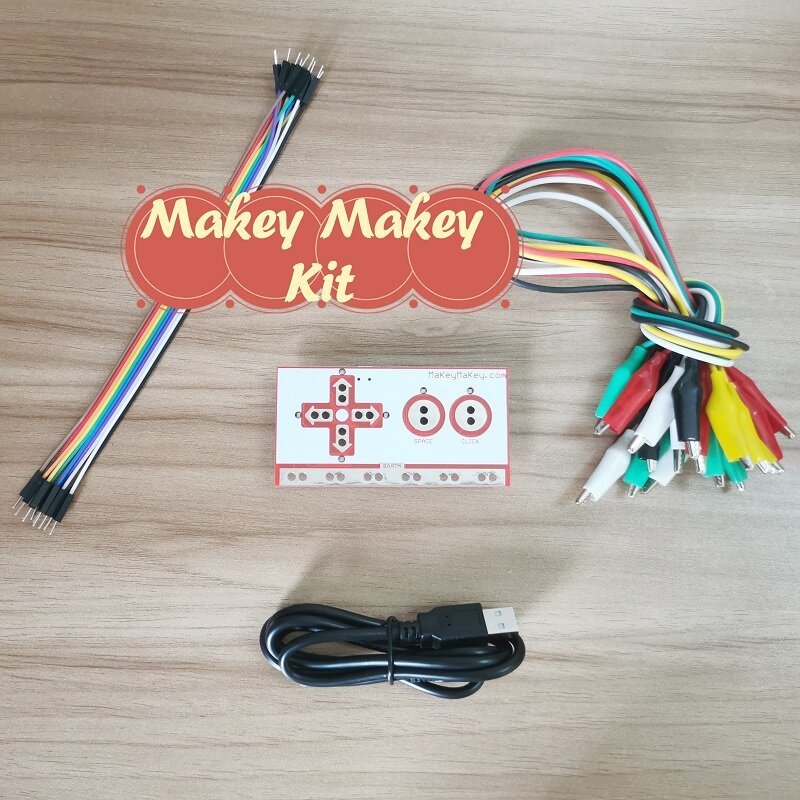 Makey Makey Modul Pengendali Papan Kontrol Utama Kit DIY Hadiah Pembuat Mainan Percobaan Sains Uap Keyboard Kreatif