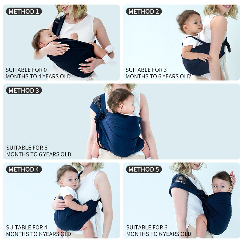 Multifunktionale Baby Sling Wrap Neugeborenen Baby Carrier Wrap Babyback Ergonomische Infant Strap Baby Schlafen Strap 2021 Neue