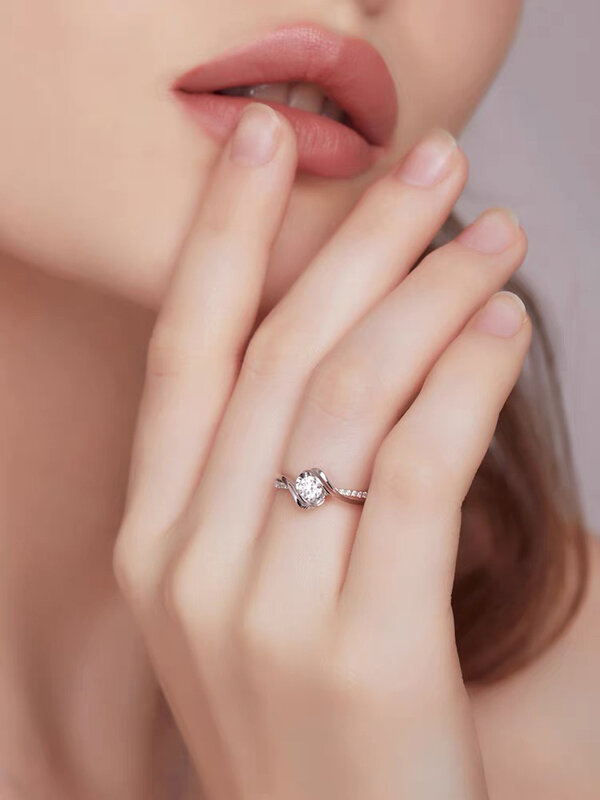 YANHUI Baru Autentik 925 Perak Murni Cincin Alami Zirconia Batu Permata Perhiasan Hadiah Pernikahan untuk Wanita Istri Ibu Anel Bijoux