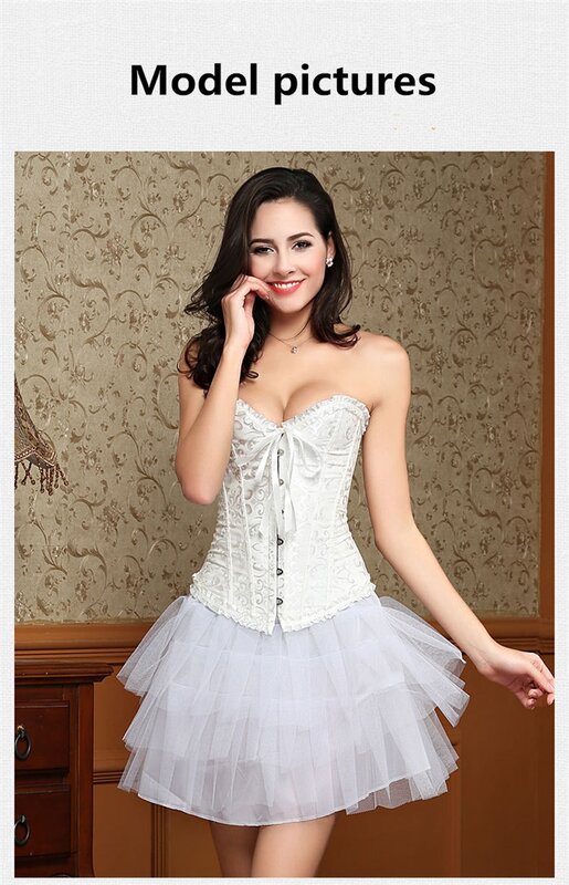 Corset européen et américain de haute qualité, ruban Jacquard Court, boucle en acier, soutien du ventre, buste, en Stock