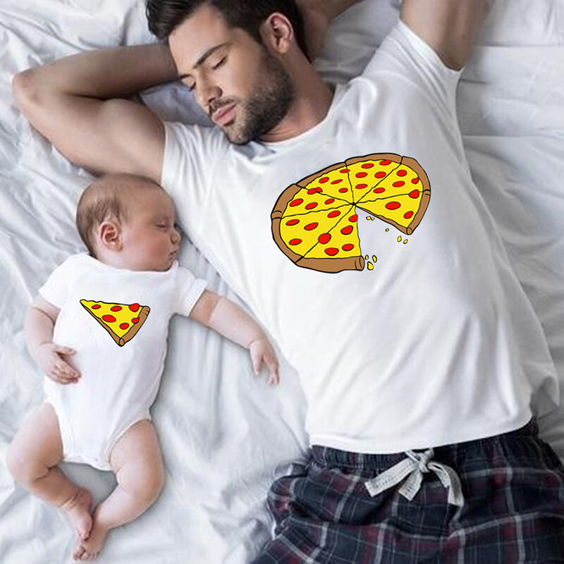 Ropa A Juego Para La Familia Camiseta De Pizza Para Padre Madre Hija E Hijo Ropa Para Papa Mama Y Yo Camiseta Para Bebe Precio De Una Pieza Ropa Ninos