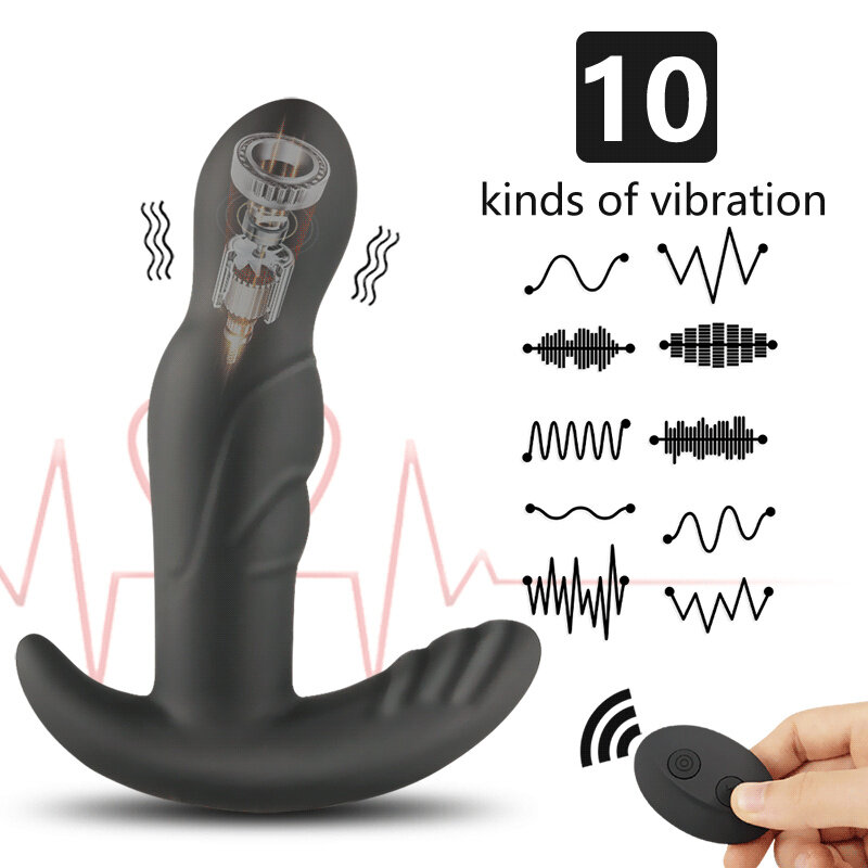 360 gradi rotante Plug anale vibratore Silicone maschio massaggiatore prostatico Butt Plug ano giocattolo vibrante del sesso per gli uomini punto G stimolare