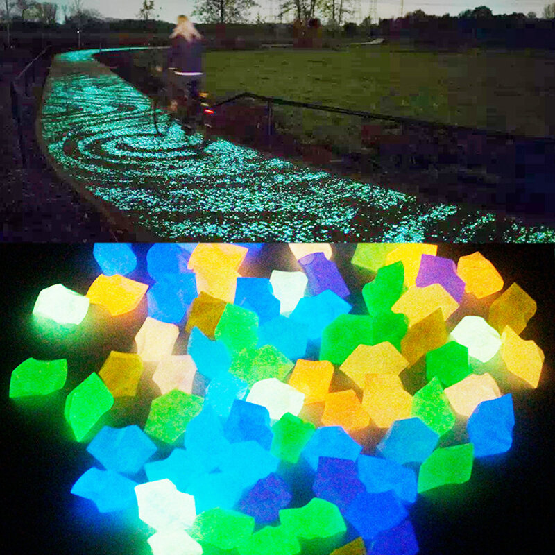 Pierres décoratives lumineuses pour Aquarium, ornement de jardin, 300 pièces, brille dans les rochers sombres