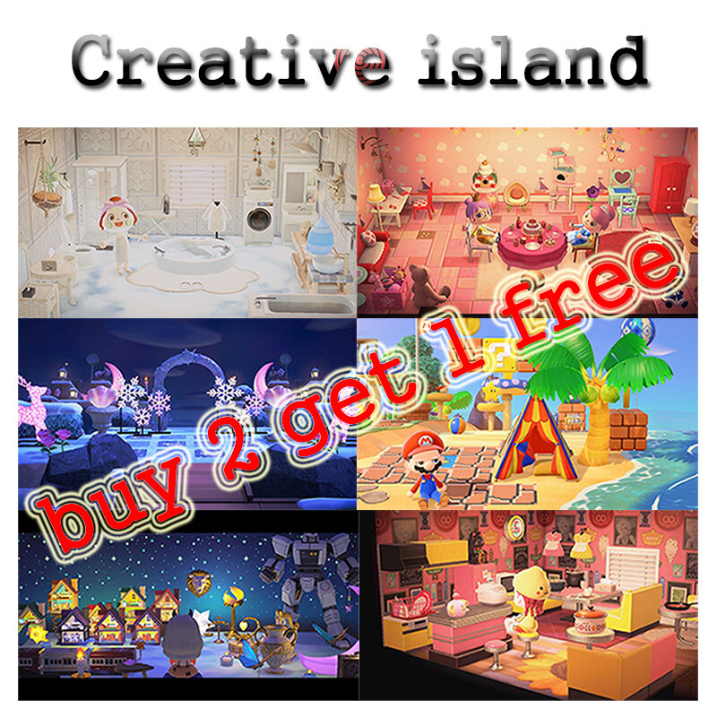 ACNH Creative Island/Museum Island/Art work/Live fish/Live insect/Fossil/Furniture Treasure Loot Island/Dream island/Furniture