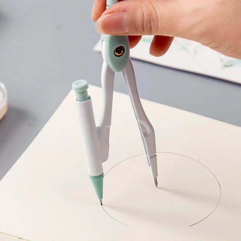 Hobby compass pequeno fresco lápis borracha recarga estudante desenho transferidor conjunto régua ferramenta de trabalho