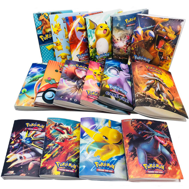 240 pçs pokemon cartões titular álbum brinquedo coleções pokemones cartão anime álbum livro lista carregado topo brinquedo presente para crianças