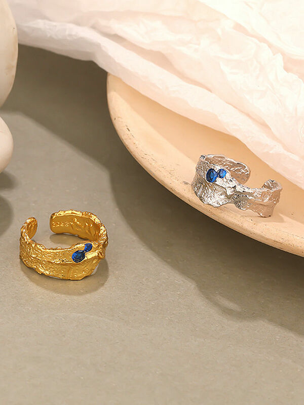 S'STEEL 925 ze srebra wysokiej próby z cyrkonią moda regulowany pierścionek prezent dla kobiet estetyczna modna koreańska nieregularna Party Fine jewelry