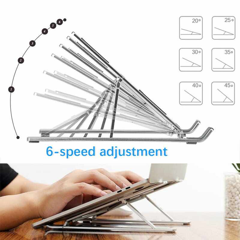 Hollow laptop stand, easy to dissipate heat, easy to fold, non-slip and stable