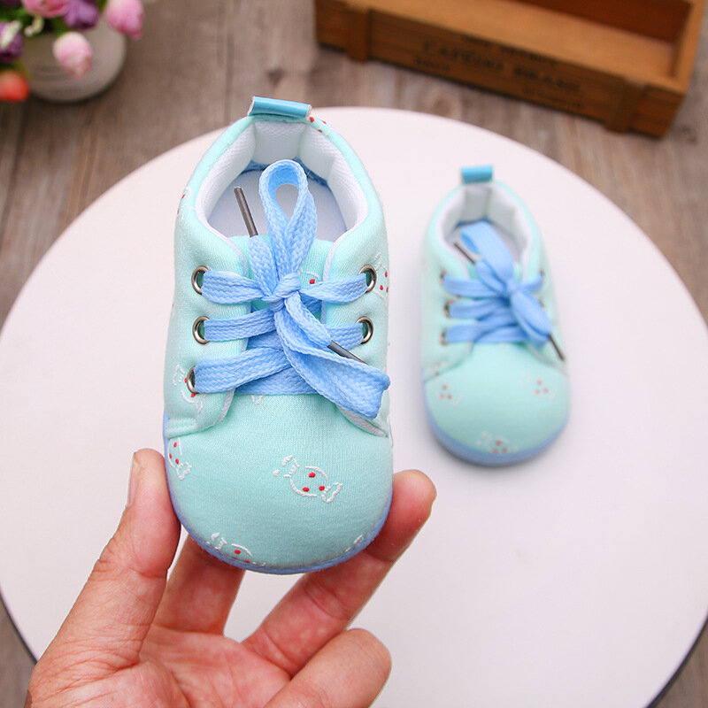 Children's Shoes Baby Girls Toddler Shoes Soft-soled Spring and Autumn Shoes Boys' Shoes 0-1 Year Old Infant Lace-up Shoes