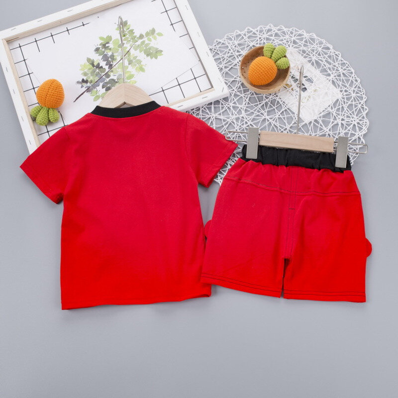 Setelan Baju Bayi Musim Panas Baru Celana Pendek Kaus Kartun Anak Laki-laki Perempuan Modis Anak-anak 2 Pcs/set Baju Kasual Balita Baju Olahraga Anak