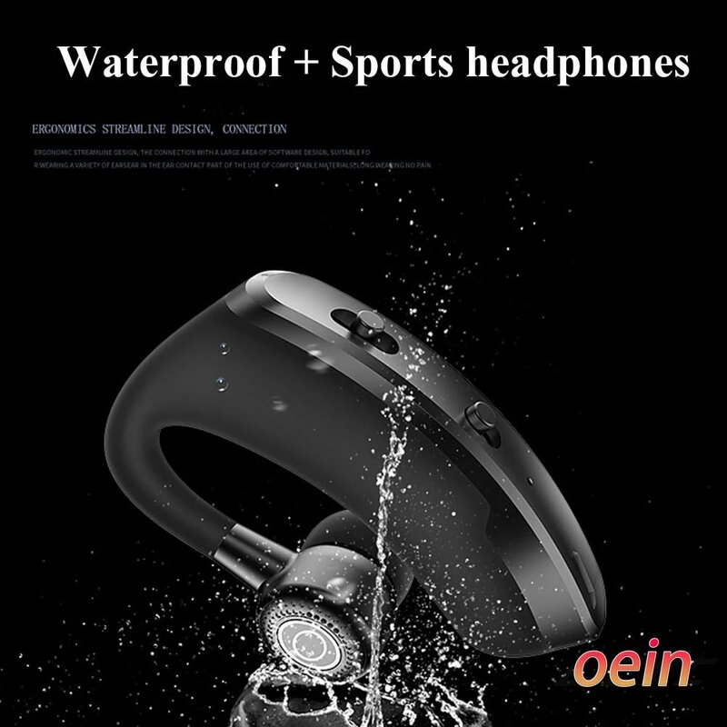 Fones de ouvido sem fio v9 tws, com bluetooth, gancho, para jogos, à prova d'água, para xiaomi, huawei, iphone
