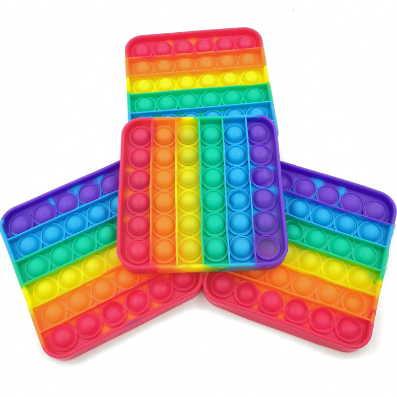 Push Bubble Zintuiglijke Speelgoed Autisme Relief Stress Concentratie Anti-Stress Stress Speelgoed Gekleurde Vierkante Puzzels