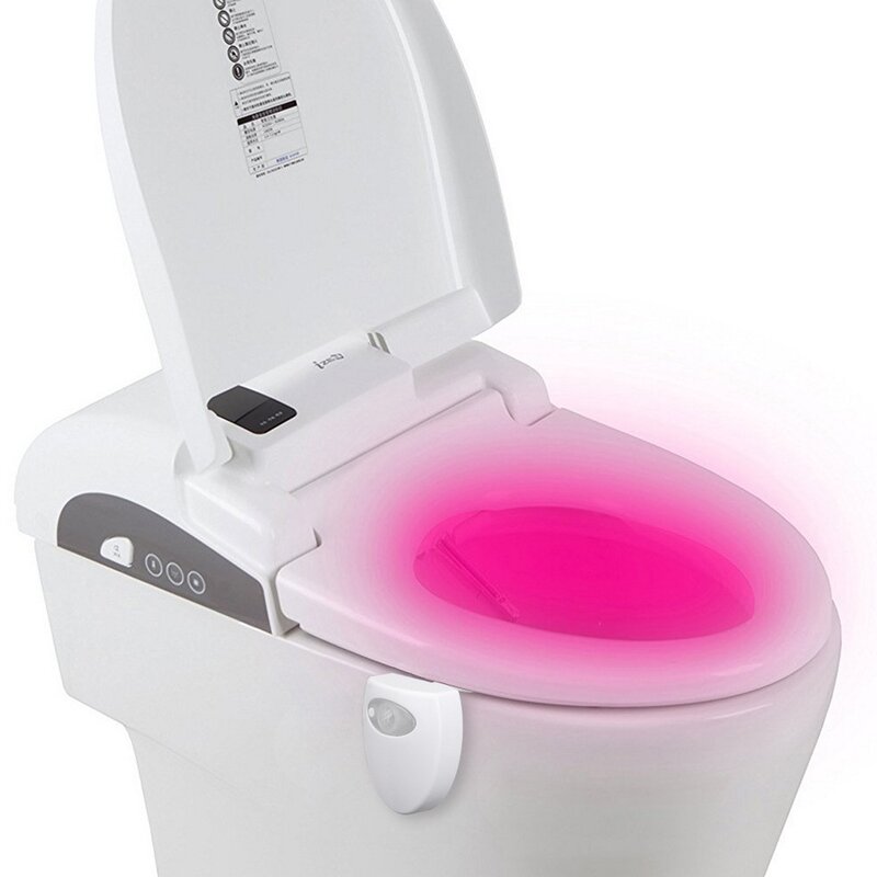 16 Warna Sensor Gerak Led Otomatis Penginderaan Tubuh Lampu Malam Mangkuk Toilet Lampu Kamar Mandi Tahan Air Lampu Latar untuk Wc Lampu Toilet