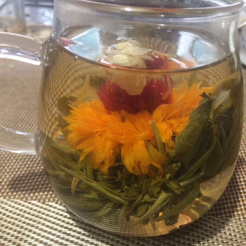 16 ชิ้นดอกไม้ชา 2020 ดอกไม้ที่แตกต่างกัน Handmade Blooming ชาจีนดอกลูกสมุนไพรหัตถกรรมดอกไม้ของขวัญบรรจุ