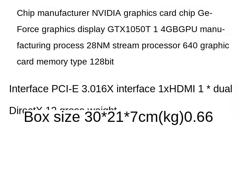 النسخة الخارجية GTX1050Ti 4G كمبيوتر مكتبي مستقل HD لعبة بطاقة جرافيكس GDDR5 التجارة الخارجية رائجة البيع