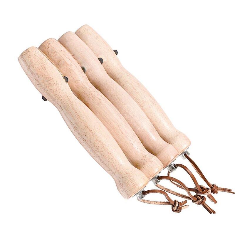Tenedores de barbacoa estirables para acampar al aire libre, horquillas telescópicas con mango de madera de acero inoxidable, 1 unidad
