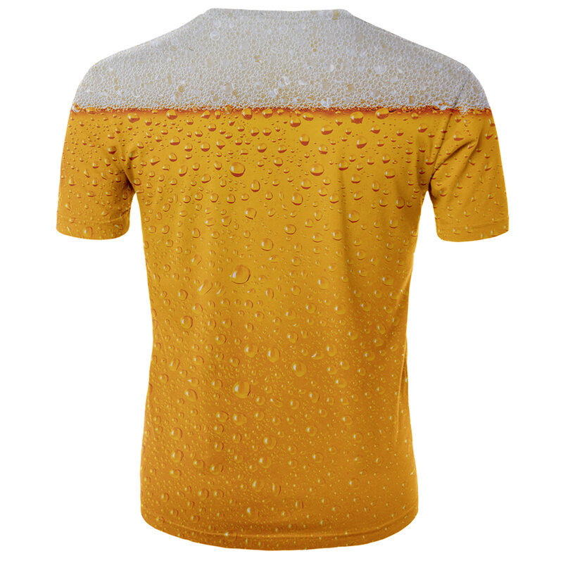 2021 vendita calda birra 3D stampato divertente maglietta moda estiva Casual uomo T-shirt Unisex Hip Hop Harajuku Streetwear Tee top