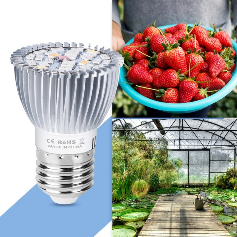 Lampu Pertumbuhan Tanaman 2pcs-LED Lampu Penanaman Dalam Ruangan Buah dan Sayuran Sukulen Tahan Air dan Panas Dissipation-E27/E14/GU10