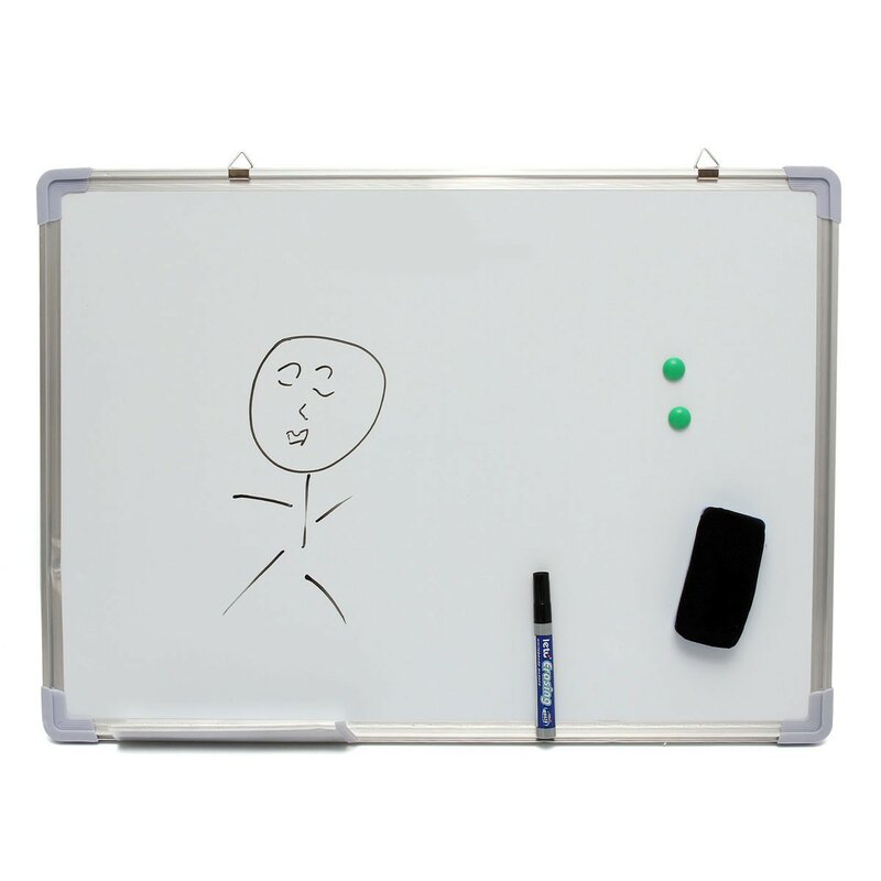 70x50cm Magnetische Whiteboard mit Stift Löschen Magnet Taste Single Side Aluminium Legierung Rahmen Hängen Weiß Board Für büro Schule