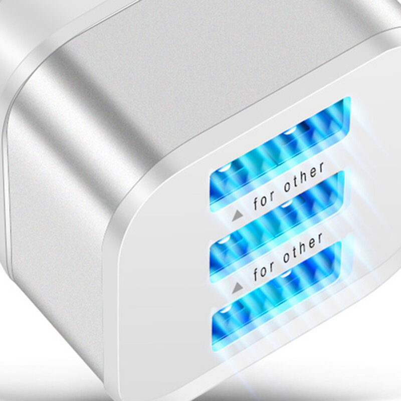 USB2.0 허브 3 포트 어댑터 고속 휴대폰 충전기 LED 표시기 포함